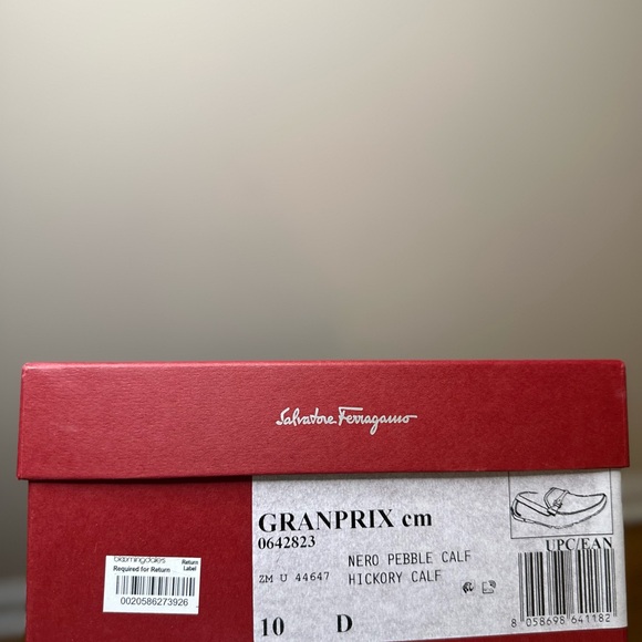 Salvatore Ferragamo Black Loafers with Brown Metal Buckle - Picture 13 of 13